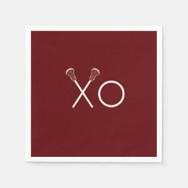 Servilleta De Papel Lacrosse Team Maroon