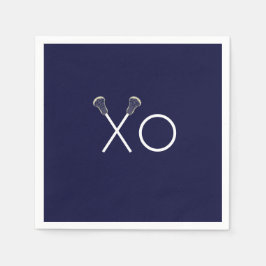 Servilleta De Papel Lacrosse Team Navy Blue