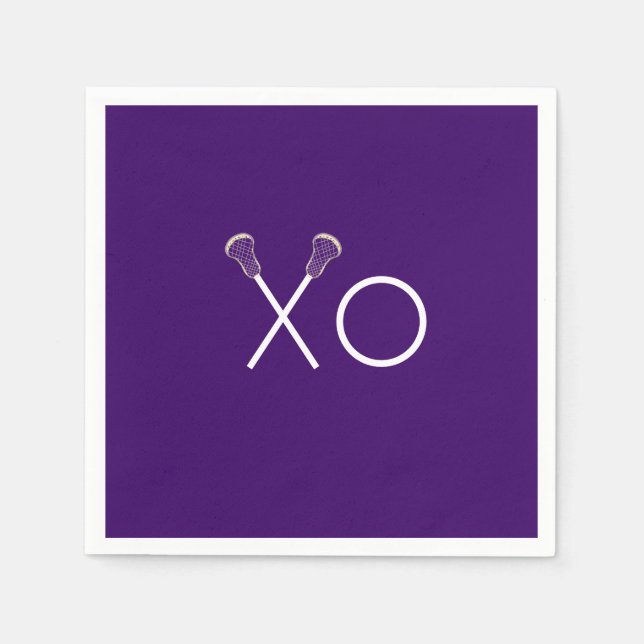 Servilleta De Papel Lacrosse Team Purple (Anverso)