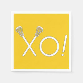 Servilleta De Papel Lacrosse Team Yellow