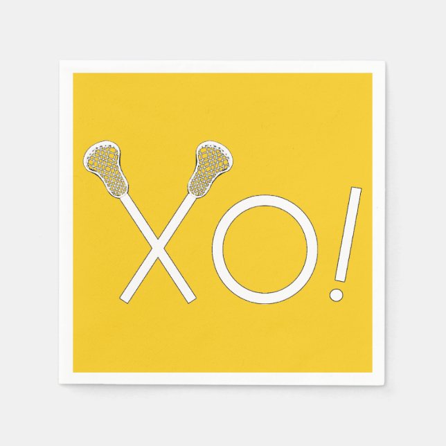 Servilleta De Papel Lacrosse Team Yellow (Anverso)