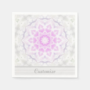Servilleta De Papel Lacy Kaleidoscope rosa y blanco