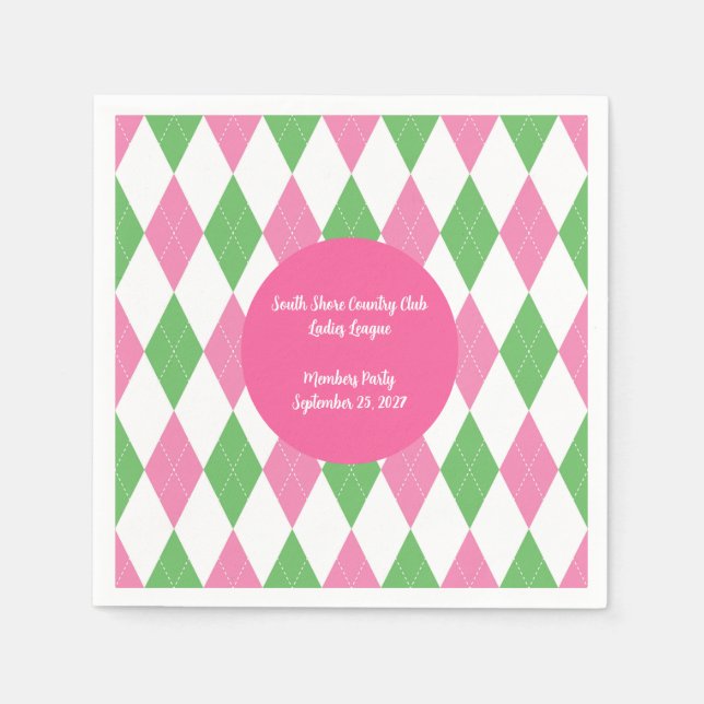 Servilleta De Papel Ladies Golf League Party Napkins (Anverso)