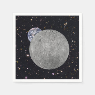 Servilleta De Papel Lado oscuro o lejano del cielo estrellado lunar