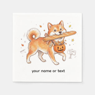 Servilleta De Papel Ladrón de panadería Shiba Inu - Perro lindo llevan