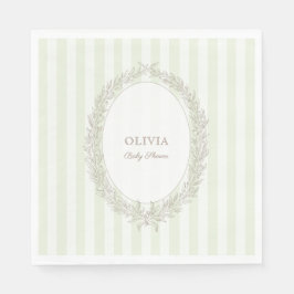 Servilleta De Papel Laduree French Caffee Bonjour Bebe Green Stripe