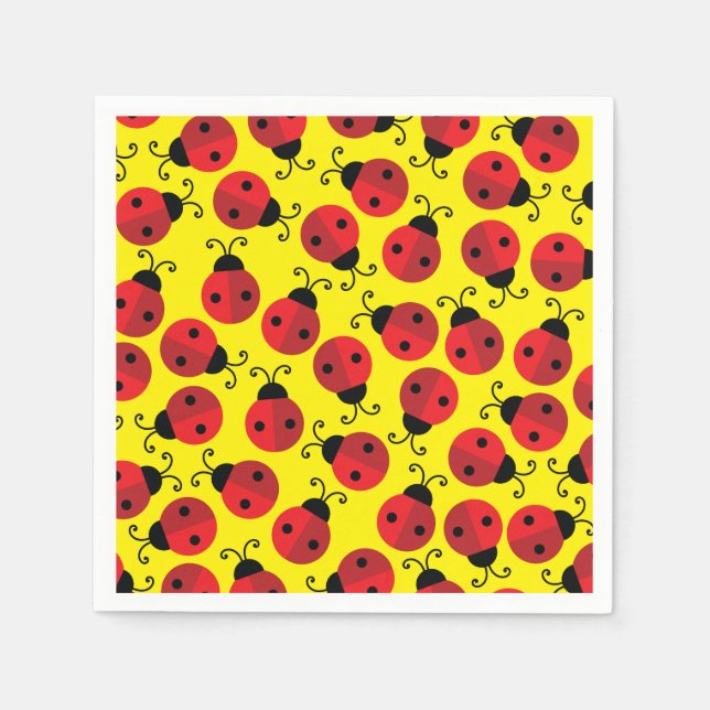 Servilleta De Papel Lady Bug Cute Kids Fiesta de cumpleaños (Anverso)