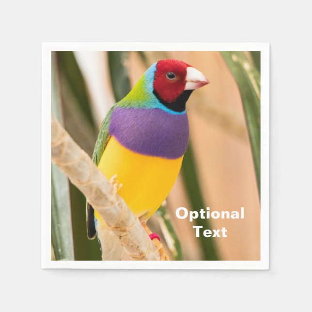 Servilleta De Papel Lady Gouldian Finch (Anverso)