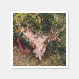 Servilleta De Papel Lady Resting in a Hammock (por Giovanni Boldini)