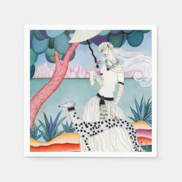 Servilleta De Papel Lady with Dalmatian Dog - Helen Dryden