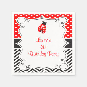 Servilleta De Papel Ladybug Ladybird Birthday