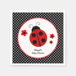Servilleta De Papel Ladybug Polka Dot Baby Shower
