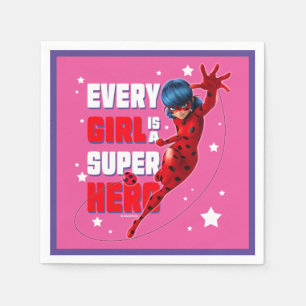 Servilleta De Papel Ladybug Todo Chica es un Super Hero