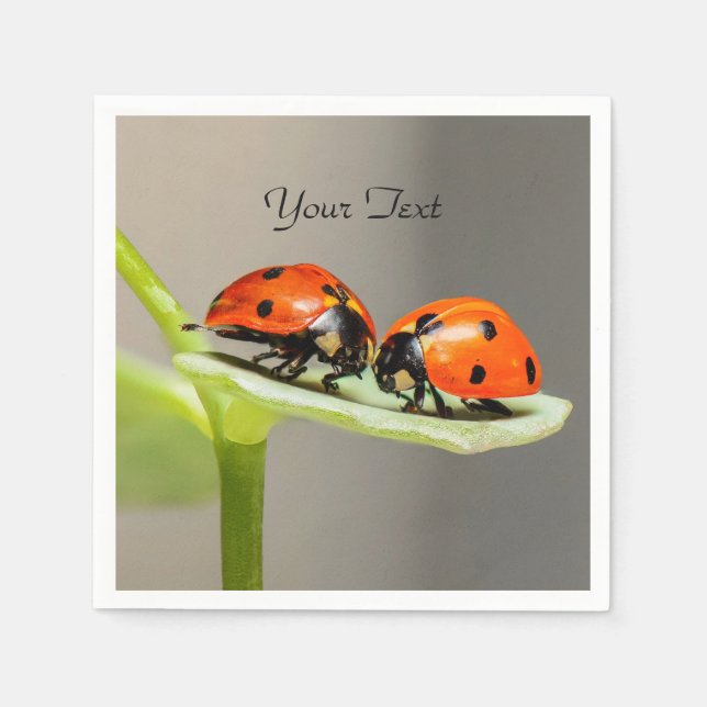 Servilleta De Papel Ladybugs Beetles Napkins (Anverso)