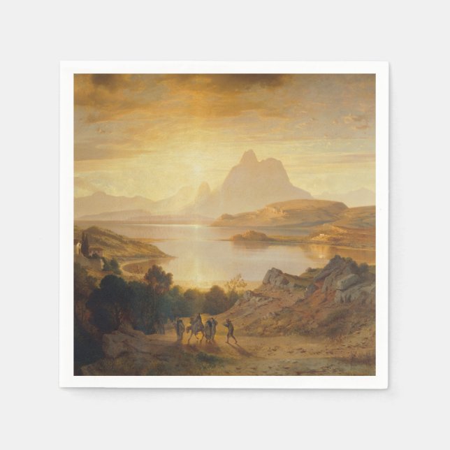 Servilleta De Papel Lago di Lugano - Albert Zimmermann (Anverso)