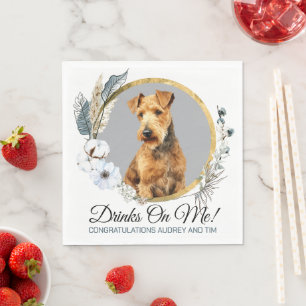 Servilleta De Papel Lakeland Terrier Boda Napkins con foto de perros