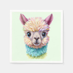 Servilleta De Papel Lama del bebé colorido