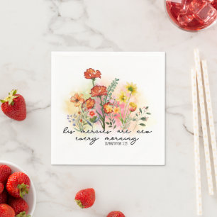 Servilleta De Papel Lamentaciones 3:23 Sus Misericordias Nuevos Cada M