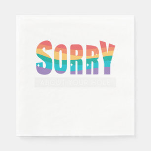 Servilleta De Papel Lamento tu agujero en la bandera arcoiris del orgu