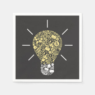 Servilleta De Papel Láminas de papel Lightbulb Idea