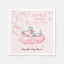 Lámpara rosa Twinkle Twinkle Chica Baby Shower