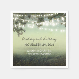 Servilleta De Papel Lámparas de cuerda de papel rústico