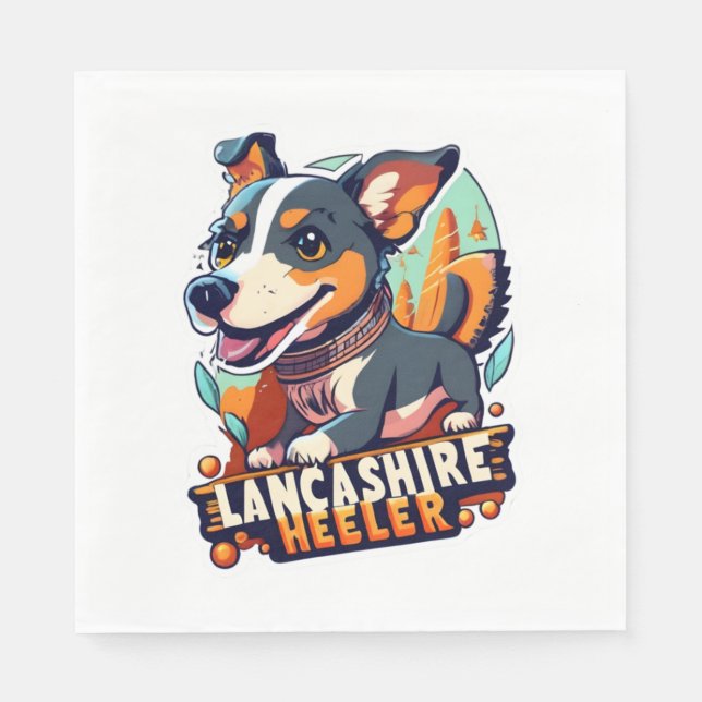 Servilleta De Papel Lancashire Heeler (Anverso)