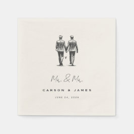 Servilleta De Papel Langley Sr. y Sr. Boda