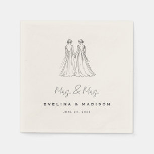 Servilleta De Papel Langley Sra. y Sra. Boda