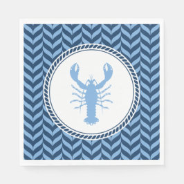 Servilleta De Papel Langosta azul náutico costero