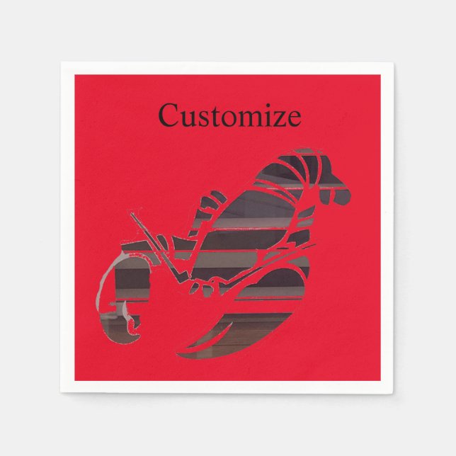 Servilleta De Papel Langostas de Maine Rojas Thunder_Cove (Anverso)