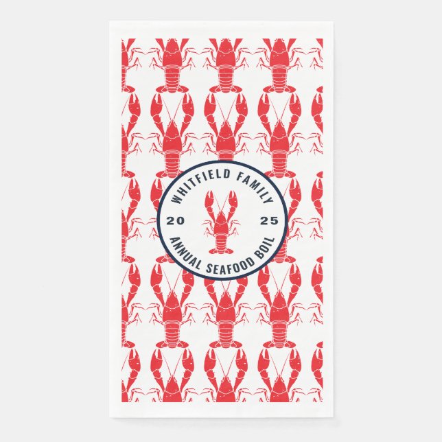 Servilleta De Papel Langostinos de Verano para Hervir Mariscos Anuales (Anverso)