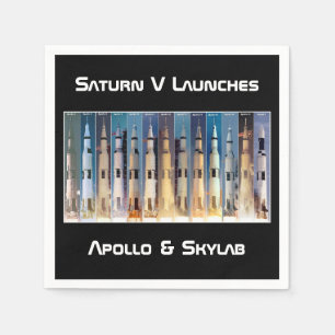Servilleta De Papel Lanzamientos del cohete lunar Saturn V