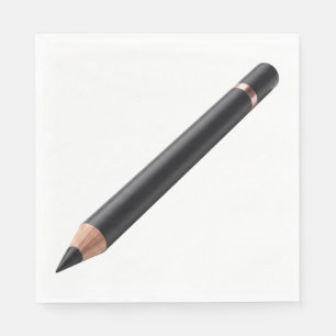 Servilleta De Papel Lápiz de delineador negro ilustración de maquillaj