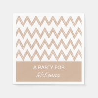 Lápiz De moda Tan Chevron Zigzags Con Nombre