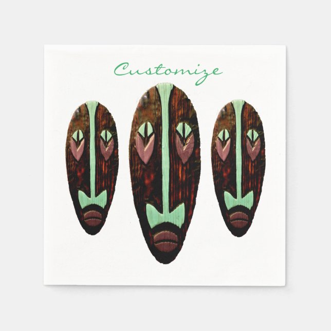 Servilleta De Papel Larga máscara tiki Thunder_Cove (Anverso)