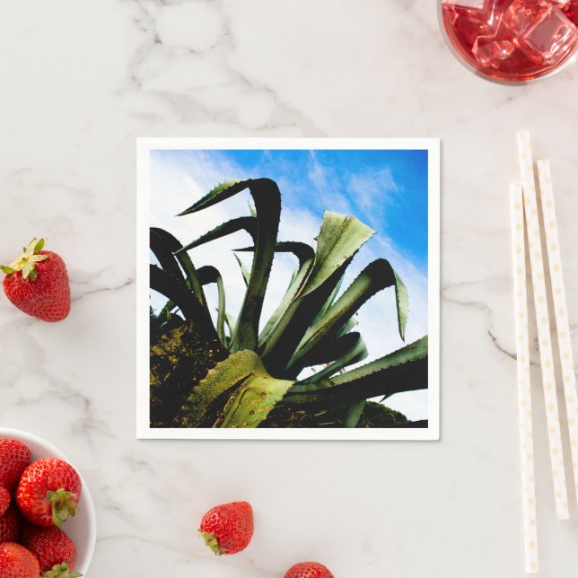 Servilleta De Papel Large Green Aloe Plant (In situ)