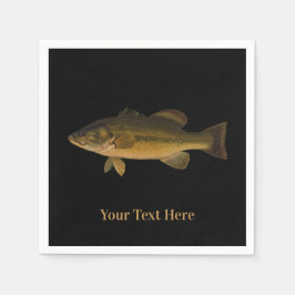 Servilleta De Papel Largemouth Bass Your Text Here Fish