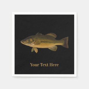 Servilleta De Papel Largemouth Bass Your Text Here Fish