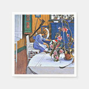 Servilleta De Papel Larsson: Interior con un Cactus