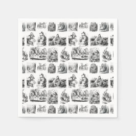 Servilleta De Papel Las aventuras de Alicia en el patrón de las maravi