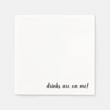 Las Bebidas Están En Mí Cocktail Napkins