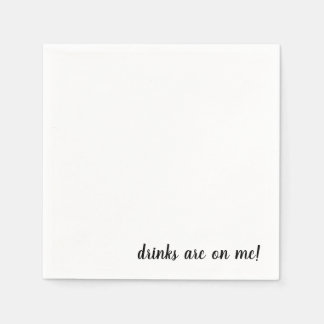 Servilleta De Papel Las Bebidas Están En Mí Cocktail Napkins