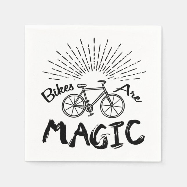 Servilleta De Papel Las bicicletas son mágicas (Anverso)