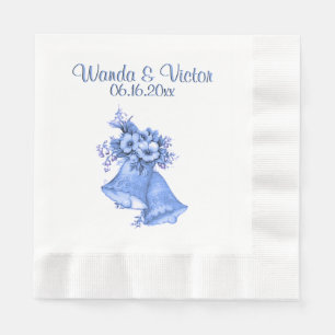 Servilleta De Papel Las campanas Bodas azules personalizadas