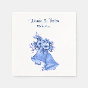 Servilleta De Papel Las campanas Bodas azules personalizadas