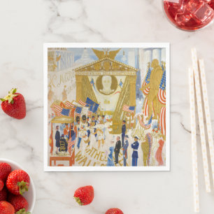 Servilleta De Papel Las catedrales de Wall Street por Stettheimer