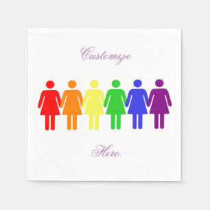 Servilleta De Papel las derechas de las mujeres 2017 LGBTQIA