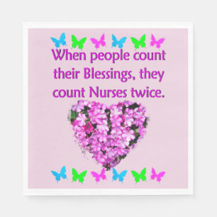 SERVILLETA DE PAPEL LAS ENFERMERAS SON AGRADECIDAS