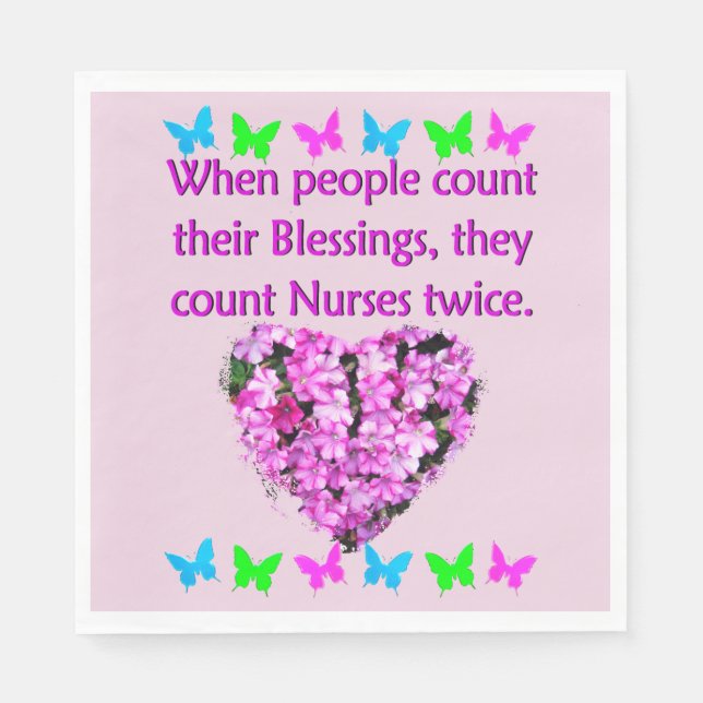 SERVILLETA DE PAPEL LAS ENFERMERAS SON AGRADECIDAS (Anverso)